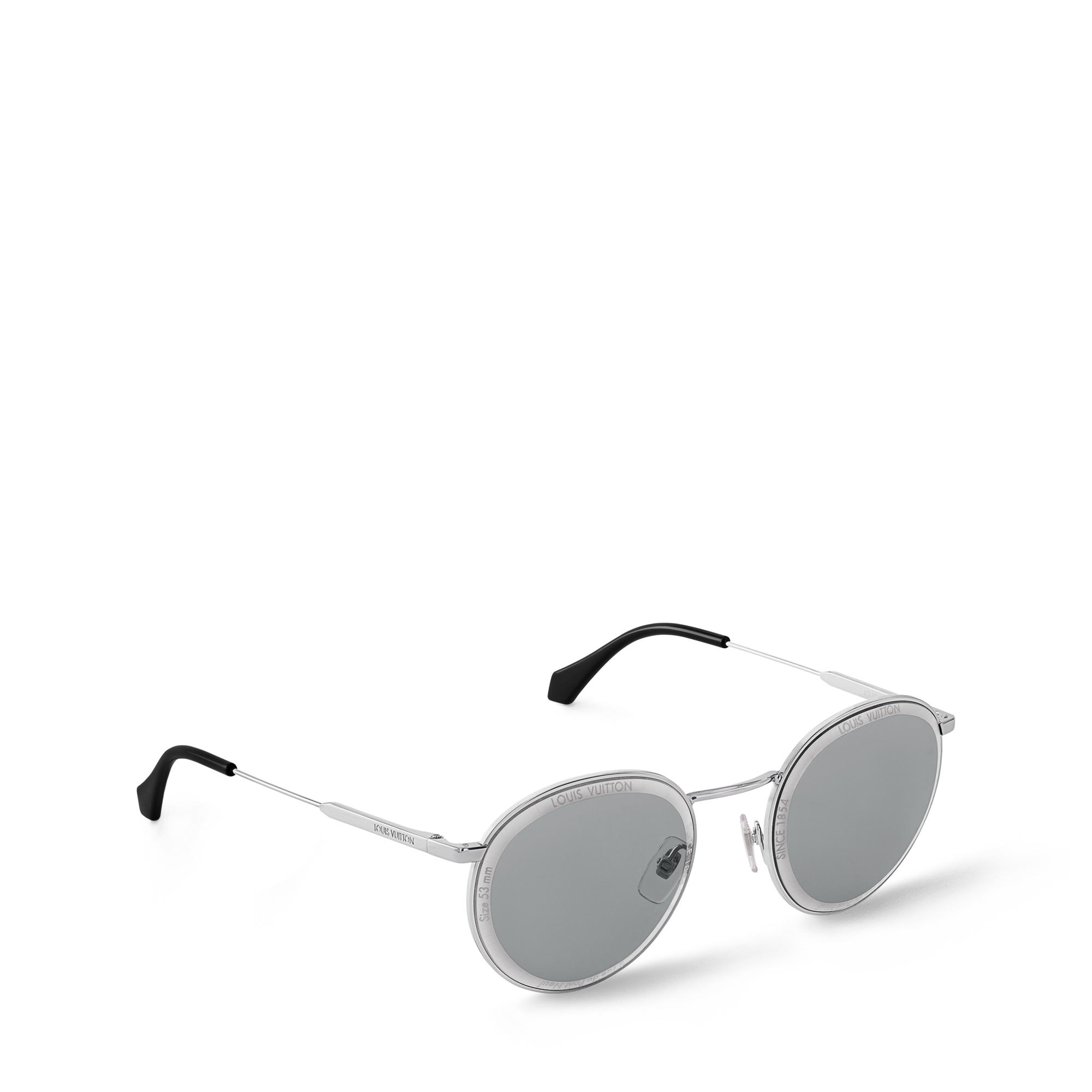 LV Super Vision Metal Round Sunglasses - Luxury S00 Silver | LOUIS